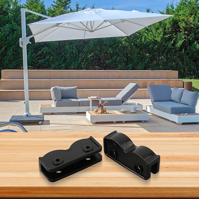 4Pcs 2-Way Pop-up Gazebo Replacement Connector Spare Parts Rectangular Bracket Set, Tent Replacement Connector Spare Support Rectangular Bracket Black Plastic