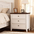BLANKSPACE Dresser for Bedroom, 3 Drawer Dresser, Modern 3 Chest of Drawers, Farmhouse Storage Cabinet with 3 Drawers for Home Office, Dining Room, Antique White