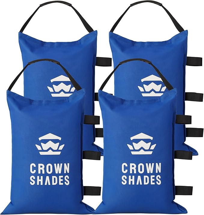 CROWN SHADES Sand Bags for Canopy Legs Sandbags for Weight-Canopy Weights, Pop Up Tent Weights Bags, Blue