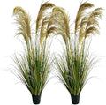 Alonfala - 57" (2-Pack) Artificial Pampas Grass in Stylish Planters: Elevate Every Corner with Tranquil Ambiance. Perfect for Indoor Decor, Housewarming, and New Home Celebration.