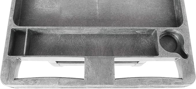 Tubstr Extra Large Two-Shelf Utility Cart with Wheels | 500 lb. Capacity Rolling Utility & Tool Cart for Warehouses, Industrial Settings, Auto Garages, & More (Gray, 45.5 x 24.5)