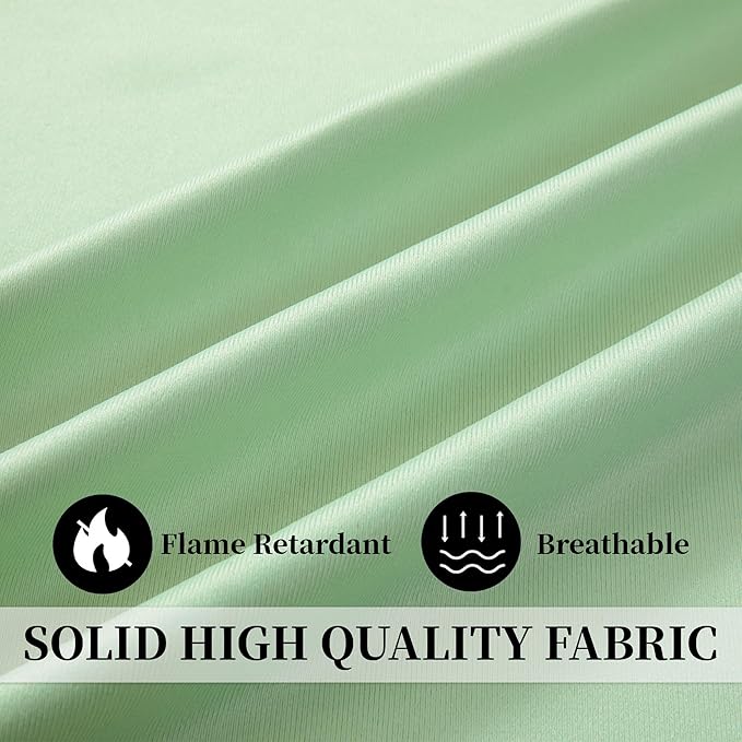 Cniuyhi Inherent Flame Retardant Hospital Curtains, Cubicle Medical Grommet Curtains for Room Divider, School Nursery, Hospital(1 Panel, Green, 9x8ft)