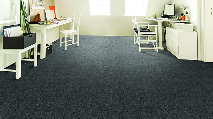 Mohawk Basics 24" x 24" Berber (Loop pile), 0.07" Pile Height, Carpet Tile, PET Fiber, Smoke Color, (24 Tiles), (96 sqft/carton)