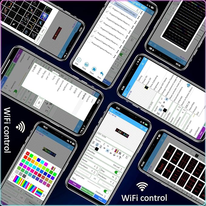 Waterproof Programmable Led Sign Custom Scrolling Outdoor Digital Signs For Business Electronic Message Board 5000cd/㎡ Brightness Advertising Display Screen Wifi/App Control(39"X8")
