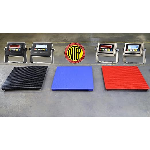 Liberty LS-900-USA Industrial 4’ x 4’ Digital Floor Scale, Accurate 48" x 48" Pallet Scales for Warehouse or Shipping Weighing- Black (Made in The USA) (2500 lbs x 0.5 lb)