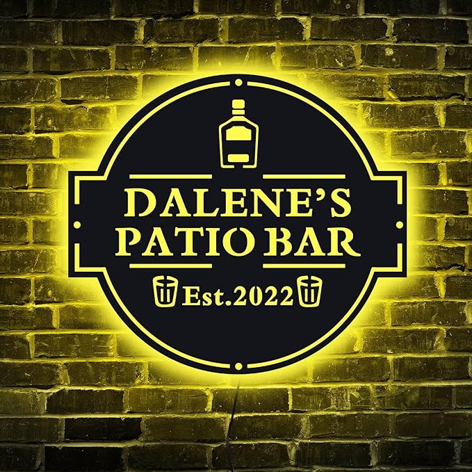 Personalized Bar Neon Sign, Custom Bar Sign, Martini Bar Sign, Home Bar Neon Sign, Bar Led Sign Vintage, Bar Led Lights, Custom Bar Sign