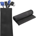 uxcell Hook and Loop Cable Management Sleeve, 3.3ft x 4 Inch Flexible Cable Wrap Cover Wire Hider, Cord Organizer and Cable Protector for Desks TV Computers, Black