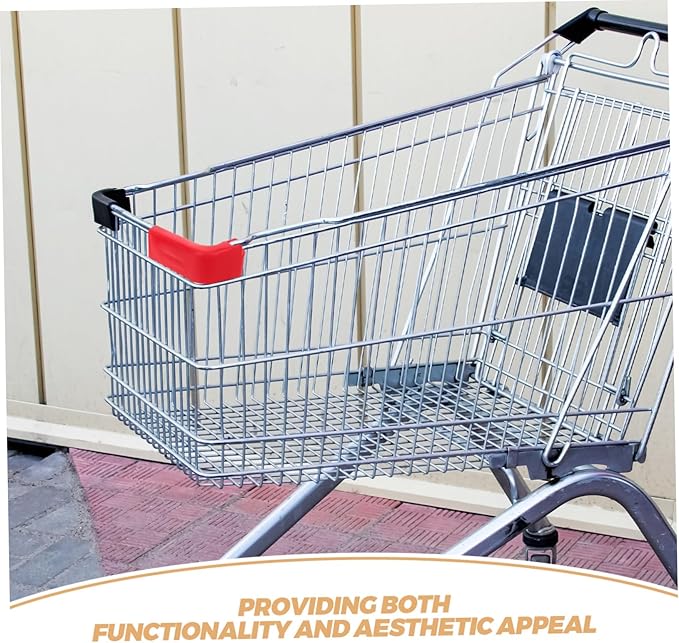1 Pair Shopping Cart Bumper Guard Strip Collision Edge Protector for Grocery Cart Frame Textured Surface for Secure Shopping Experience Weather Resistant Design