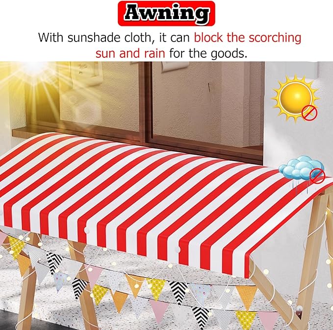 Foldable Vending Cart Portable Market Stand for Street Farmers Market Outdoor Food Vendor