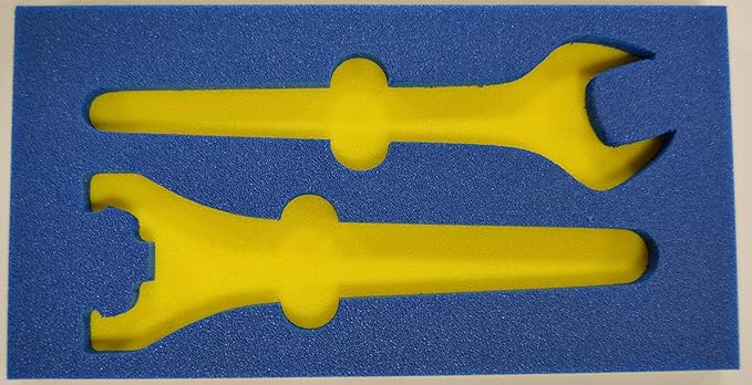 5S TOOL BOX SHADOW FOAM ORGANIZERS (2 COLOR) CUSTOM SIZE ROLL (48" x 108", Blue Top/Yellow Bottom)