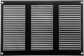 Repa Market 12x8 Inch Air Vent Cover/Black Galvanized Steel Louvered Grill Cover with Mesh Screen/Wall or Ceiling Vent/Durable Flush Mount HVAC Register for Indoor and Outdoor Ventilation