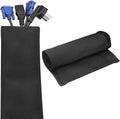 uxcell Hook and Loop Cable Management Sleeve, 3.3ft x 3.2 Inch Flexible Cable Wrap Covers Wire Hider, Cord Organizer and Cable Protector for Desk TV Computers, Black