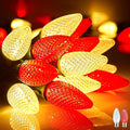 Brightown C9 Christmas String Lights Outdoor Led Fairy Lights Faceted Strawberry Lights Extendable UL Certified for Party Holiday Wedding Christmas Indoor Outdoor Decor