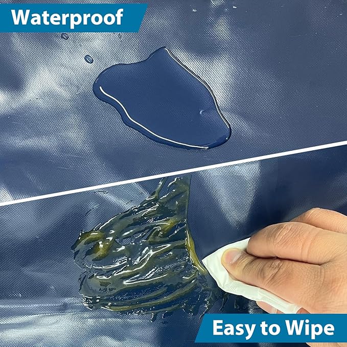 Shopping Cart Liner (Without Trolley), 14.7" X 13.2" X 20" Square Bottom, Fits Grocery Carts, Cover Adjustable Straps, Waterproof Oxford Cloth (Blue)