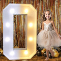 Pooqla 3FT Marquee Light Up Letters, LED Big Mosaic Marquee Letters 3 Feet, Giant LED Sign for Balloons Birthday Anniversary Wedding Party Decoration, Cool White and Warm White Letter O
