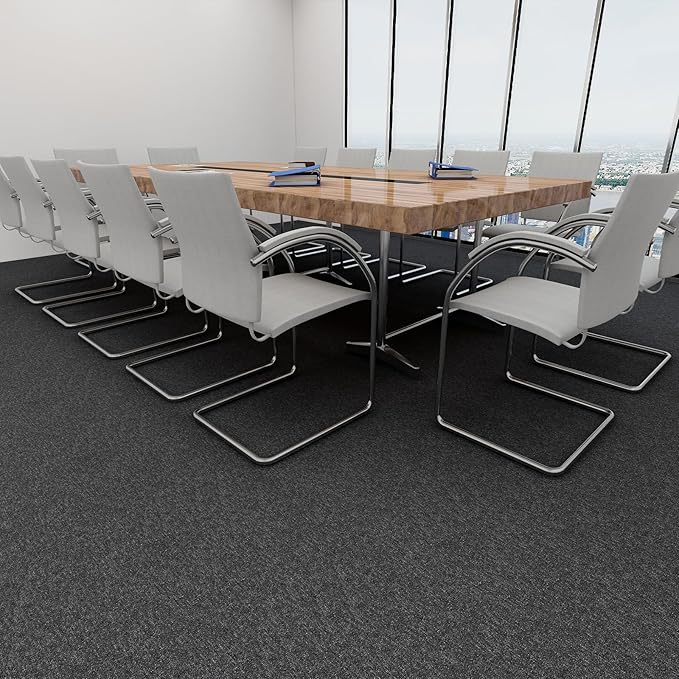 16-Pack 20"x20" Carpet Tiles, Non-Adhesive Soft Padded Floor Squares with Seamless Look for Home, Office, Indoor & Outdoor Use (43 Sq Ft) (J6)