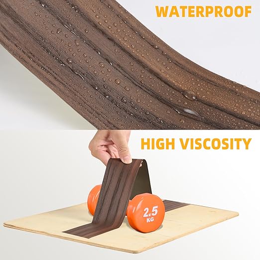 GSCIT Club Red Oak Wood Tape, 2.4 inch X 15ft Self Adhesive Wood Grain Repair Patch for Tables, Chairs, Baseboards, Doors, Windows, Floors, Handicraft DIY.