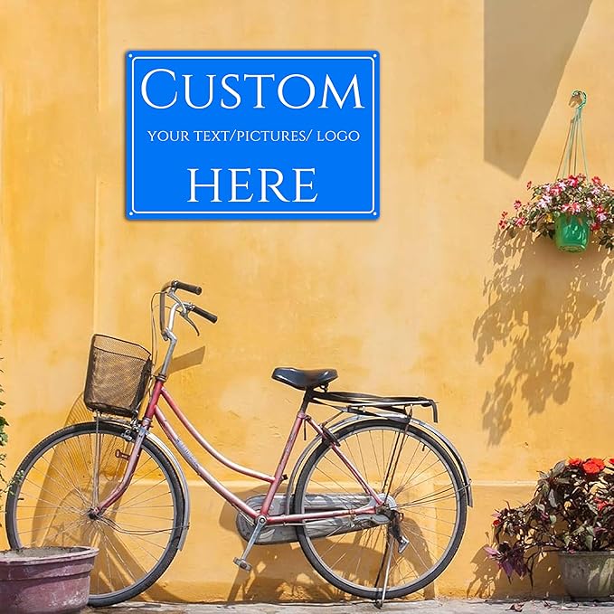Custom Sign,Aluminum Weatherproof Metal Sign Multiple Sizes,Reflective, Customize for Office, Business, Workplace, office, Home, Delivery Signs(10 * 7Inch)
