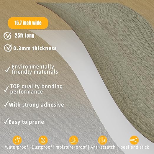 GSCIT Club Wood Grain Repair Tape, 15.7 inch X 25ft Self Adhesive Silver Walnut Grain Repair Patch for Tables, Chairs, Baseboards, Doors, Windows, Floors, Handicraft DIY.