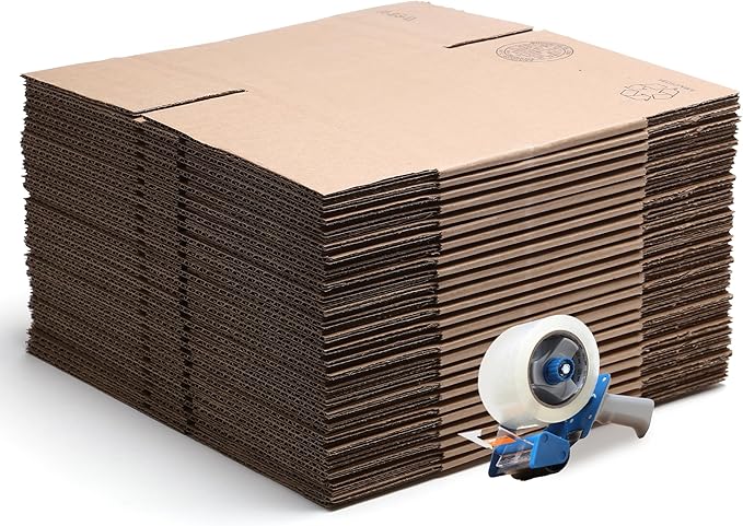 The Boxery 10"x8"x6" Brown/Kraft Corrugated Cardboard Shipping Boxes 100-Pack | Mailing, Packing, Moving & Storage for Business/Home – Durable - Eco-Friendly, Recyclable - Made in the USA