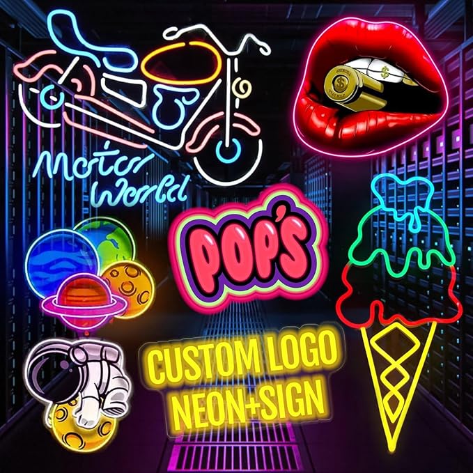 Custom Neon Sign Personalised Neon Signs for Wedding Parties Business Wall Decor Custom Neon Signs Images Neon Lighting Customized