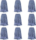 Commercial Heavy Duty Mop Heads Replacement for Rubbermaid: 9 Packs Industrial Wet Mop Head for Floor Cleaning - Commercial Products Looped End String Head Refills
