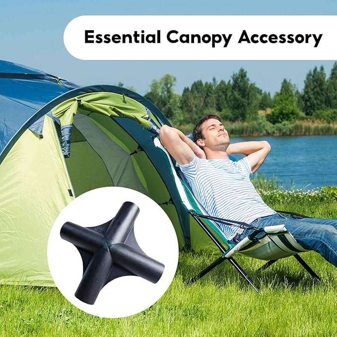 4 Way Connector, Tent Joint Outdoor Tent Replacement Connector,Canopy Parts Spare Parts, Portable Connector Tent Pole Connector