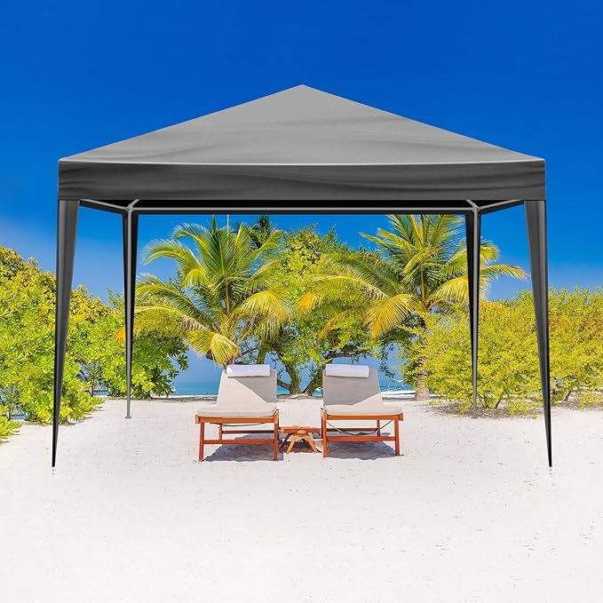 10x10 FT Party Tent, Outdoor Wedding Tents for Parties, Canopy Event Tent with 4 Removable Sidewalls, Waterproof Gazebo Shelter for Birthday Parties, Weddings, BBQs & Events (10X10FT-4Sides Black)