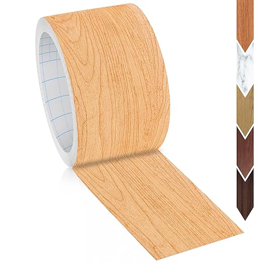 GSCIT Club Wood Grain Repair Tape, 2.3 inch X 250ft Self Adhesive Maple Grain Repair Patch for Tables, Chairs, Baseboards, Doors, Windows, Floors, Handicraft DIY.