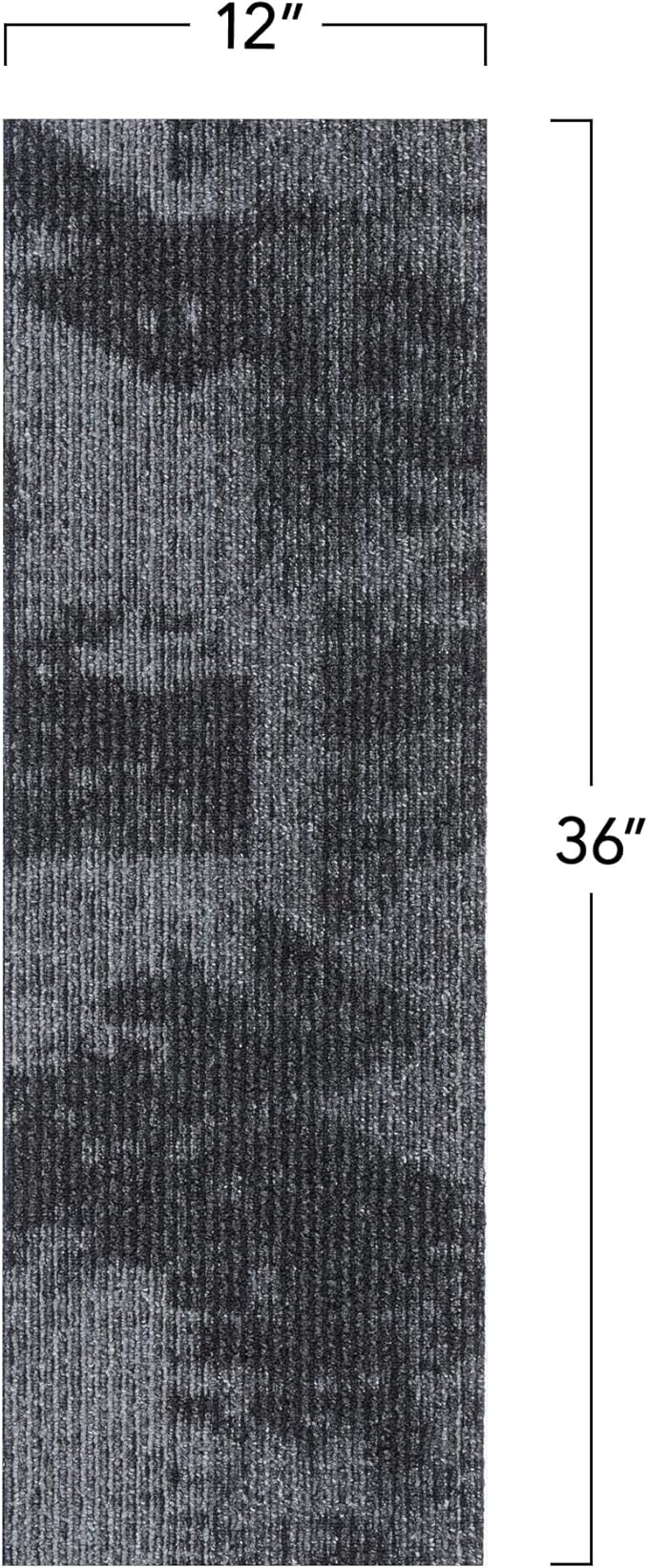 Mohawk Elite 12" x 36" Heathered Loop Glue Down or Floating Installation Carpet Tiles with Cushioned Backing in Color Dukedom