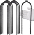 Extra-Large Heavy Rebar Trampoline Wind Stakes with Flat Welded Head,12’’x3’’x0.32’’ Trampoline Stake, Ground Anchor for Securing Trampoline, Tents, Fences, Tarps, Garden Cloth, Hoses (16)