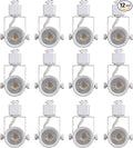 [12 Pack] CLOUDY BAY 8W 3000K Warm White Dimmable LED Track Light Head,CRI90+ True Color Rendering Adjustable Tilt Angle Track Lighting Fixture,40° Angle for Accent Retail,White,Halo Type