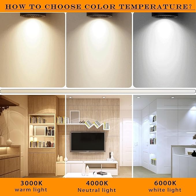 Super-Bright 25W 2000lm J&L Type LED Black Track Lighting System,3000K Warm Light Dimmable Brightness,with 13 FT Track Rails and Ceiling Spotlight Fixture Installation Package