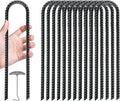 Gtongoko Trampolines Wind Stakes 16 Pack 16 Inch, 0.3 Inch Thick Heavy Duty U Shaped Rebar Tent Stakes Ground Anchors Galvanized Steel Safety Trampoline Anchors for Camping Tents, Soccer Goals