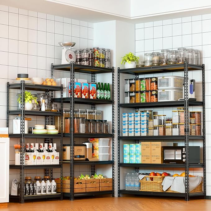 LEVELEVE 5-Tier Heavy Duty Storage Shelving Unit, 2020 lbs Capacity, Adjustable Metal Utility Shelf, 35" L x 16" W x 73" H for Garage, Kitchen, Pantry, Basement, Bathroom, Laundry,4 Pack