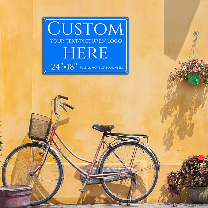 personalized signs, personalized metal sign，Aluminum Weatherproof Metal Sign Multiple Sizes, Double-sidedCustomize for Office, Business, Workplace, Factory, Delivery Signs(24 * 18 Inch)