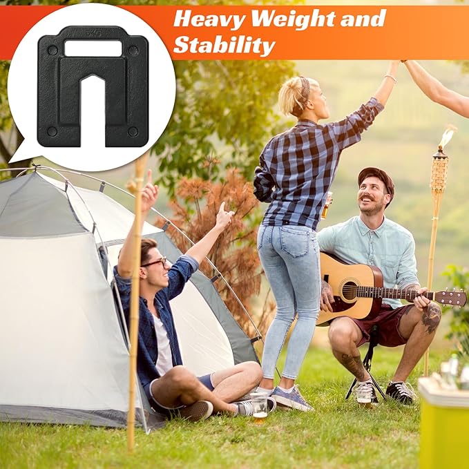 2 Pack Steel Base Weights for Backdrop Stand, 11Lbs Heavy Duty Steel Base Weights Plate, Canopy Weight Plates for Pop Up Canopy Tents and Outdoor Wedding Decor Umbrella