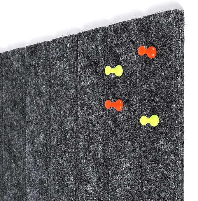 Large Felt Bulletin Board 35x47 Inch, 12pcs Peel and Stick Felt Wall Tiles Modern Push Pin Board for Wall Organization
