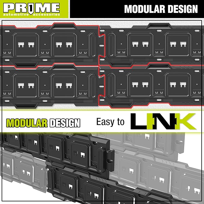 PR1ME 31 Inch Heavy Duty Garage Storage Wall Rails, 2 Pcs Wall Mount Organization Rails, Organization Tool Storage Utility Rack for Hooks