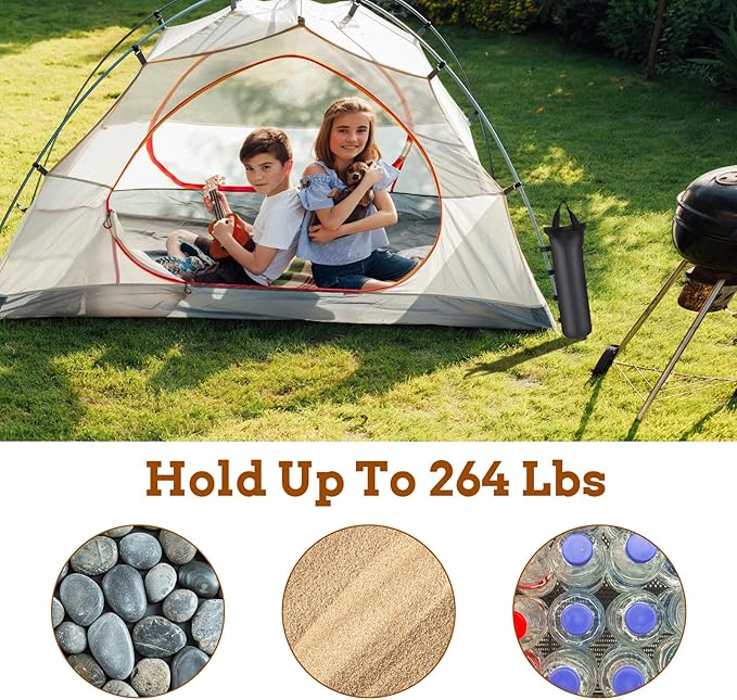12 Pack Canopy Weight SandBags, 264 LBS Black Extra Large Heavy Duty Canopy Weights Sand Bags for Canopy Outdoor Advertising Sunshade Fixed Windproof Pop up Canopy Tent, Without Sand. ﻿