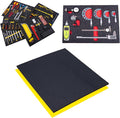 5S Tool Box Shadow Foam Organizers (2 Color) FITS Craftsman Model# 112225 TOP Box (10.75" x 18.125", Black Top/Yellow Bottom)…