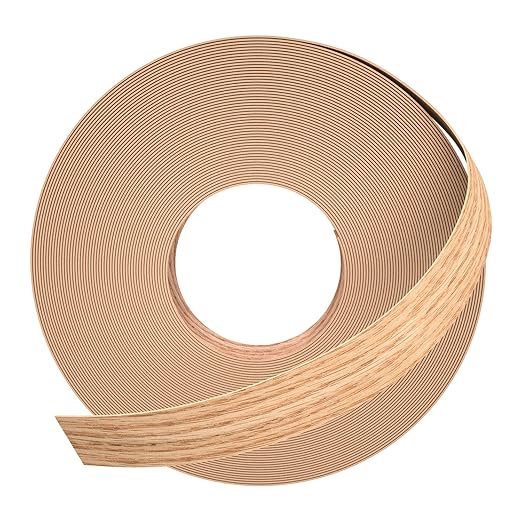 GSCIT Club Red Oak Edge Banding, 3/4 inch x 500ft roll of Veneer Edge Banding Pre-glued Flexible, Wood Tape Banding for Cabinet Repair Furniture