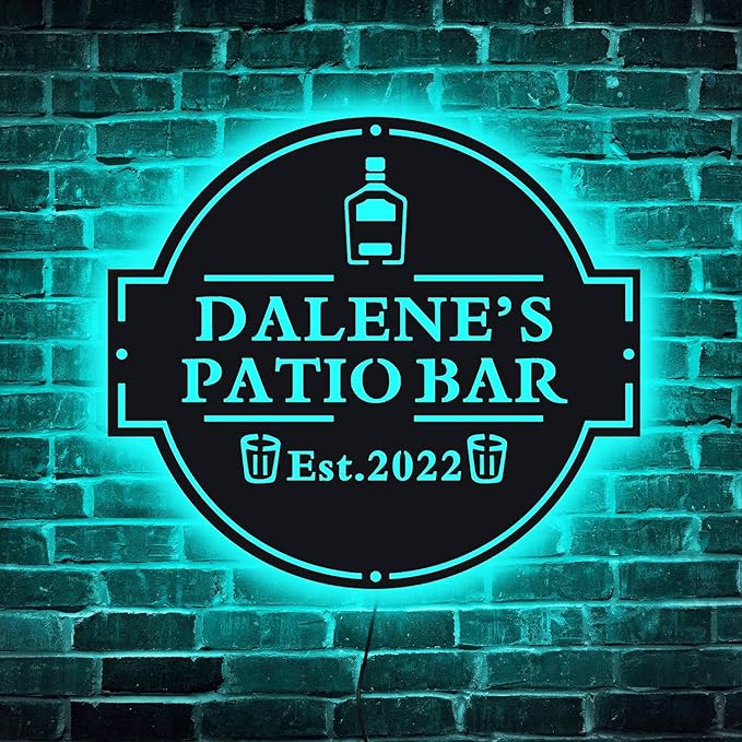 Personalized Bar Neon Sign, Custom Bar Sign, Martini Bar Sign, Home Bar Neon Sign, Bar Led Sign Vintage, Bar Led Lights, Custom Bar Sign