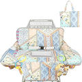 Shopping Cart Cover for Baby 2-in-1 High Chair Cover with Safety Harness Multifunctional Dark Blue Dinosaur Pattern Cart Covers for Babies Soft Padded Grocery Cart Cover for Baby Boy Girl