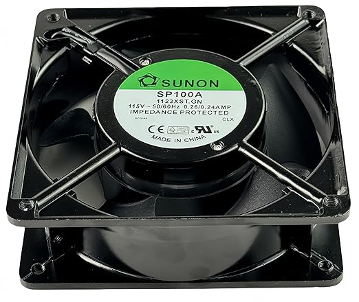 for Sunon SP100A-1123XST.GN 115V AC 120x120x38mm Cooling Fan 50/60Hz 0.26/0.24A AC Axial Fan 50 dB 1800 RPM 2-Pin