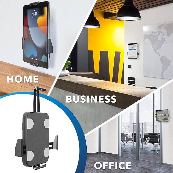 Mount-It! Anti-Theft Tablet Wall Mount | Universal Fit Tablet Kiosk Compatible with 7.9" to 11" Ipad and Samsung Tablets | Wall Mounted Secure Kiosk, Black