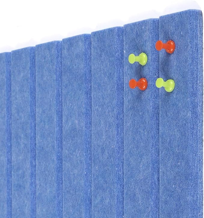 Large Felt Bulletin Board 47x47 Inch, 16pcs Peel and Stick Felt Wall Tiles Modern Push Pin Board for Wall Organization