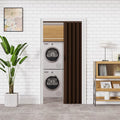 24-36 x 80in Enhanced Accordion Doors Interior Folding Door, White PVC Accordion Door with Upgraded Roller & Handle & Complete Hardware, for Closet Bathroom Doorways