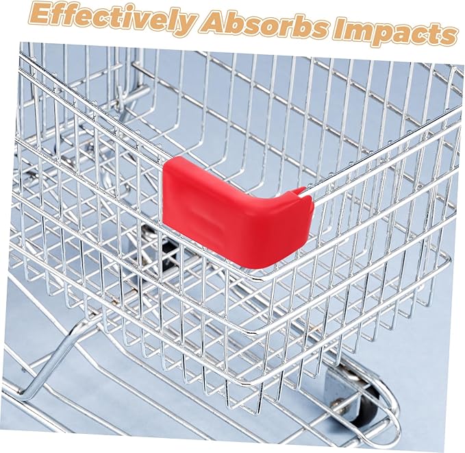 1 Pair Shopping Cart Bumper Guard Strip Collision Plastic Protector for Grocery Cart Frame Easy Installation Enhances Safety Visual Appeal Supermarkets