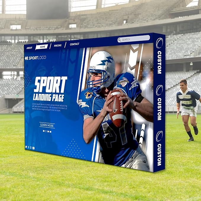 Custom Pop Up Display Trade Show Backdrop with Stand 7.5 x 15 FT Large Tension Fabric Backdrop Display Portable Tradeshow Booth Display Banner for Business,Campuses, Weddings, Corporate